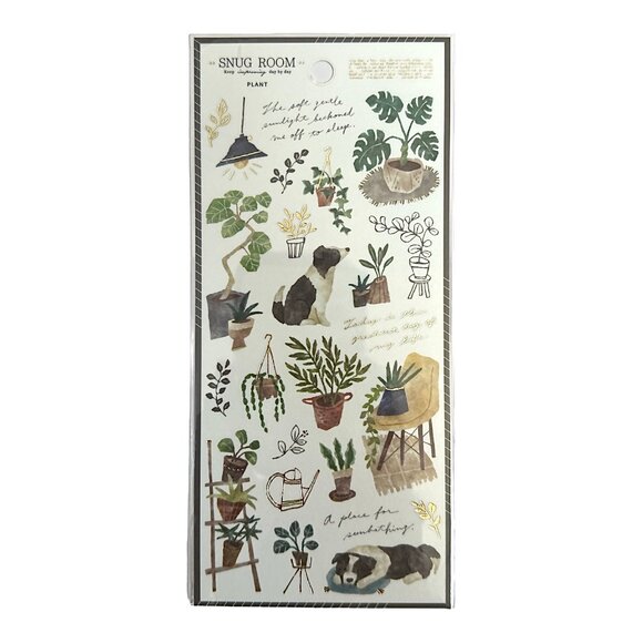 Kawaii Seal -PLANT 植物- Snug Room - Mind Wave Stickers Cottagecore Japan Japanese - Picture 1 of 1